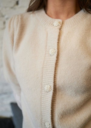 Trudy deco knit cardigan Ivory Neo Noir 
